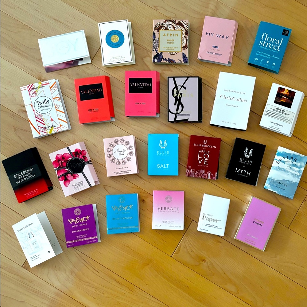 Luxury perfume sample bundle (lot of 24)
